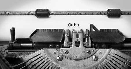 Image showing Old typewriter - Cuba