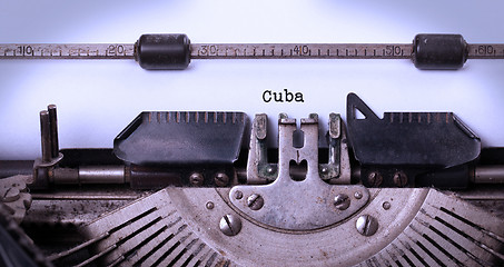 Image showing Old typewriter - Cuba