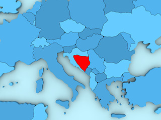 Image showing Bosnia on 3D map