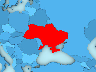 Image showing Ukraine on 3D map