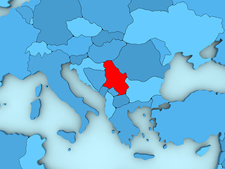 Image showing Serbia on 3D map