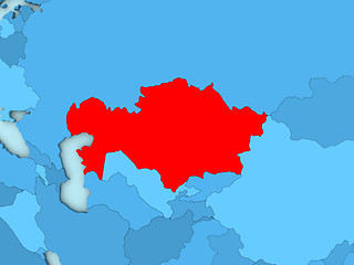 Image showing Kazakhstan on 3D map