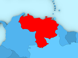 Image showing Venezuela on 3D map