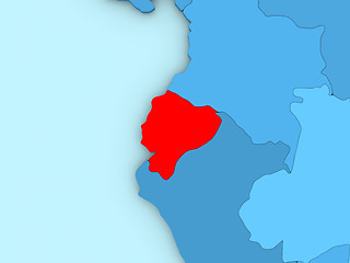 Image showing Ecuador on 3D map