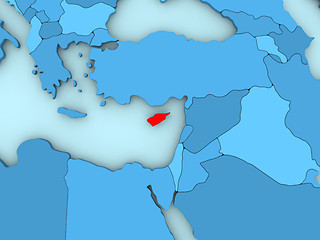 Image showing Cyprus on 3D map