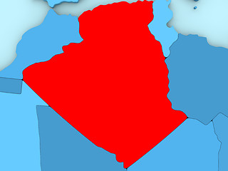 Image showing Algeria on 3D map