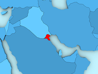 Image showing Kuwait on 3D map