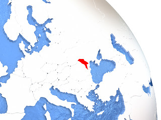 Image showing Moldova on elegant globe