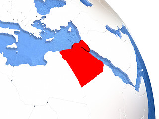 Image showing Egypt on elegant globe