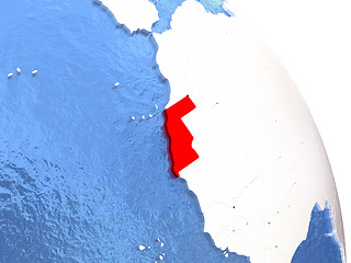 Image showing Western Sahara on elegant globe
