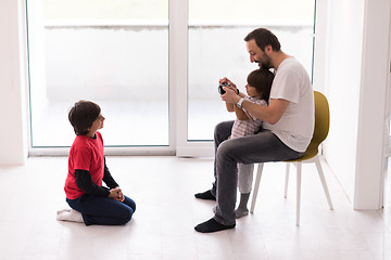 Image showing Photoshooting with kids models