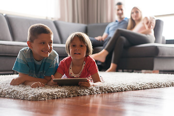 Image showing couple spending time with kids