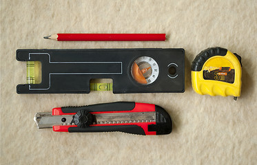 Image showing set of building tools