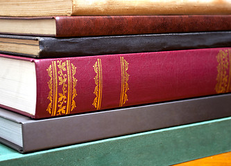 Image showing different books lying on each other