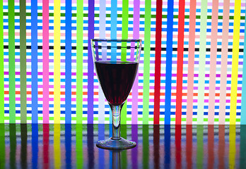 Image showing glass of red wine