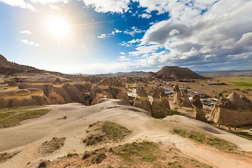 Image showing Fairy houses stone cliffs