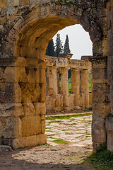 Image showing Ruins of ancient city, Hierapolis near Pamukkale, Turkey