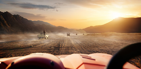 Image showing Egyptian desert at sunset