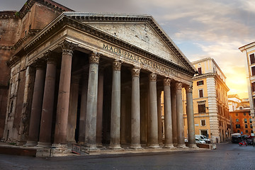 Image showing Pantheon at sunset