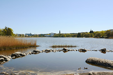 Image showing Shallow pool at the edge of Toolo bay, Helsinki