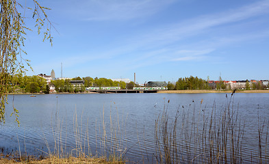 Image showing VR Pendolino trains on a bridge over Toolo bay