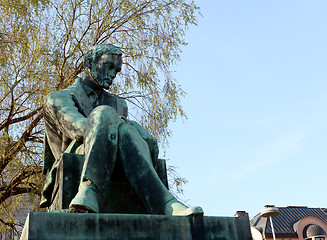 Image showing Statue of Aleksis Kivi in Rautatientori Square, Helsinki