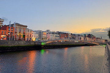 Image showing Hapenny Bridge in Dublin - a pedestrian bridge 19.06.2018