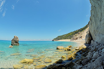 Image showing Milos beach on Lefkada island, Greece