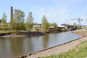 Image showing View towards Suomenlinna dry dock, Finland