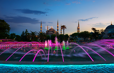 Image showing Blue Mosque Illuminated