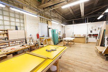 Image showing woodworking factory workshop