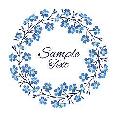 Image showing Vector blue forget me not flowers