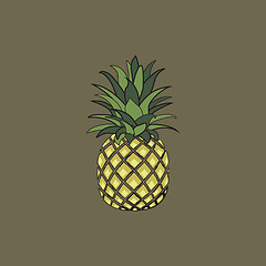 Image showing Tropical fruit pineapple