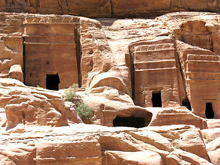 Image showing Necropolis in Petra