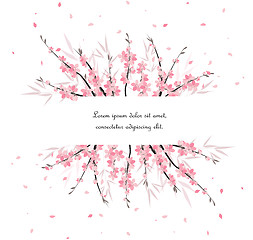 Image showing Sakura branch decoration