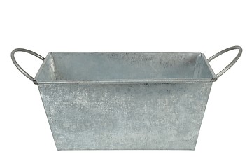 Image showing Metal container on white