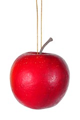 Image showing Christmas apple on white