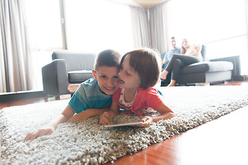 Image showing couple spending time with kids