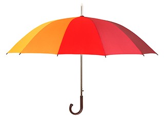 Image showing Rainbow umbrella on white