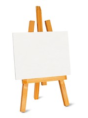 Image showing Small easel and canvas