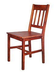 Image showing Wooden chair on white