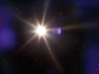 Image showing the sun and the stars