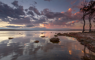 Image showing Sunset tranquility Australia 