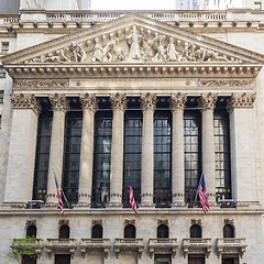 Image showing Exterior of New york Stock Exchange, Wall street, lower Manhattan, New York City, USA.