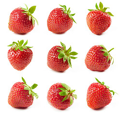 Image showing fresh red strawberries