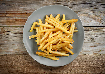Image showing plate of french fries 