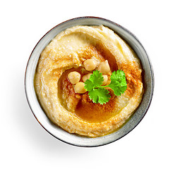 Image showing bowl of hummus