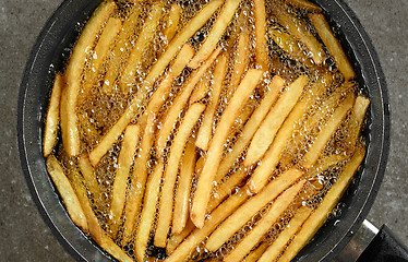 Image showing frying french fries 