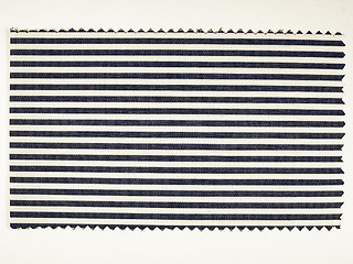 Image showing Vintage looking Black Striped fabric sample