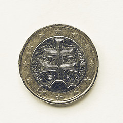 Image showing Vintage Slovenian 1 Euro coin